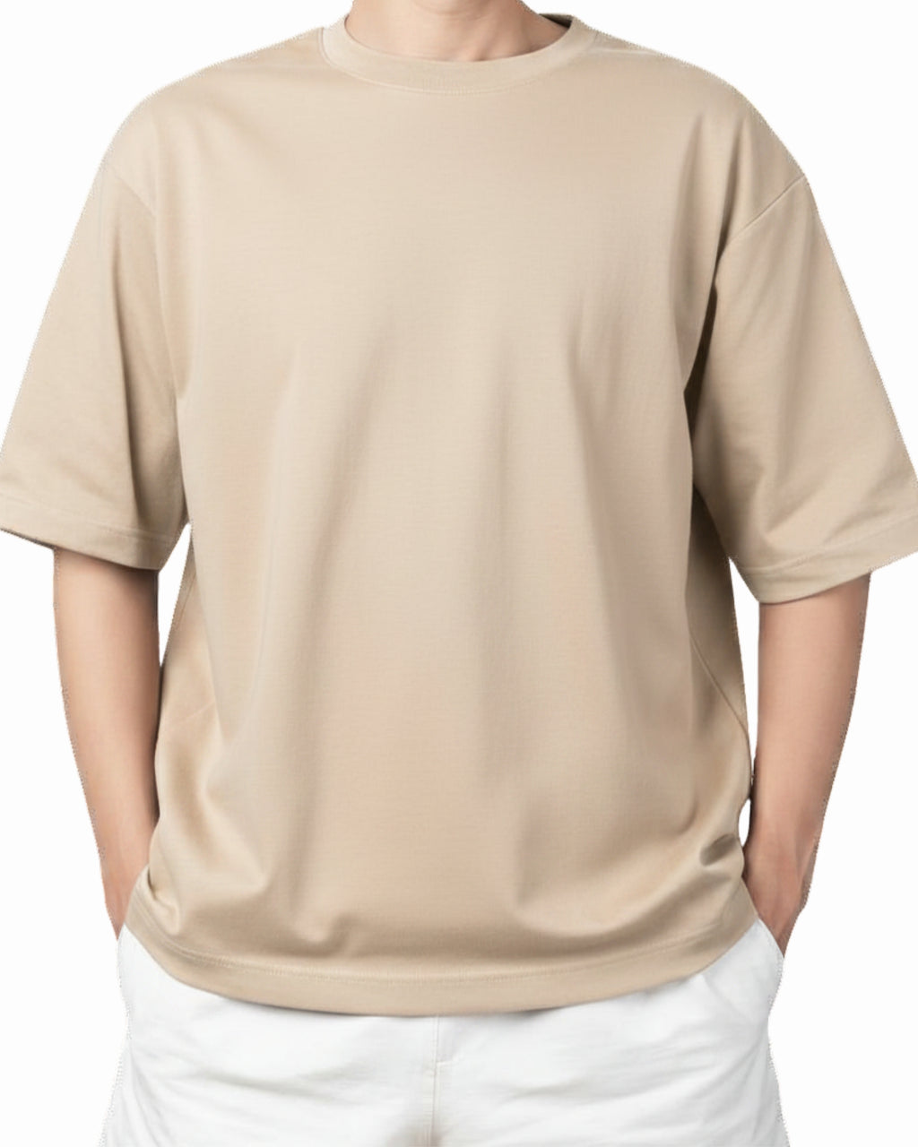 BEIGE Short Selve T-Shirt