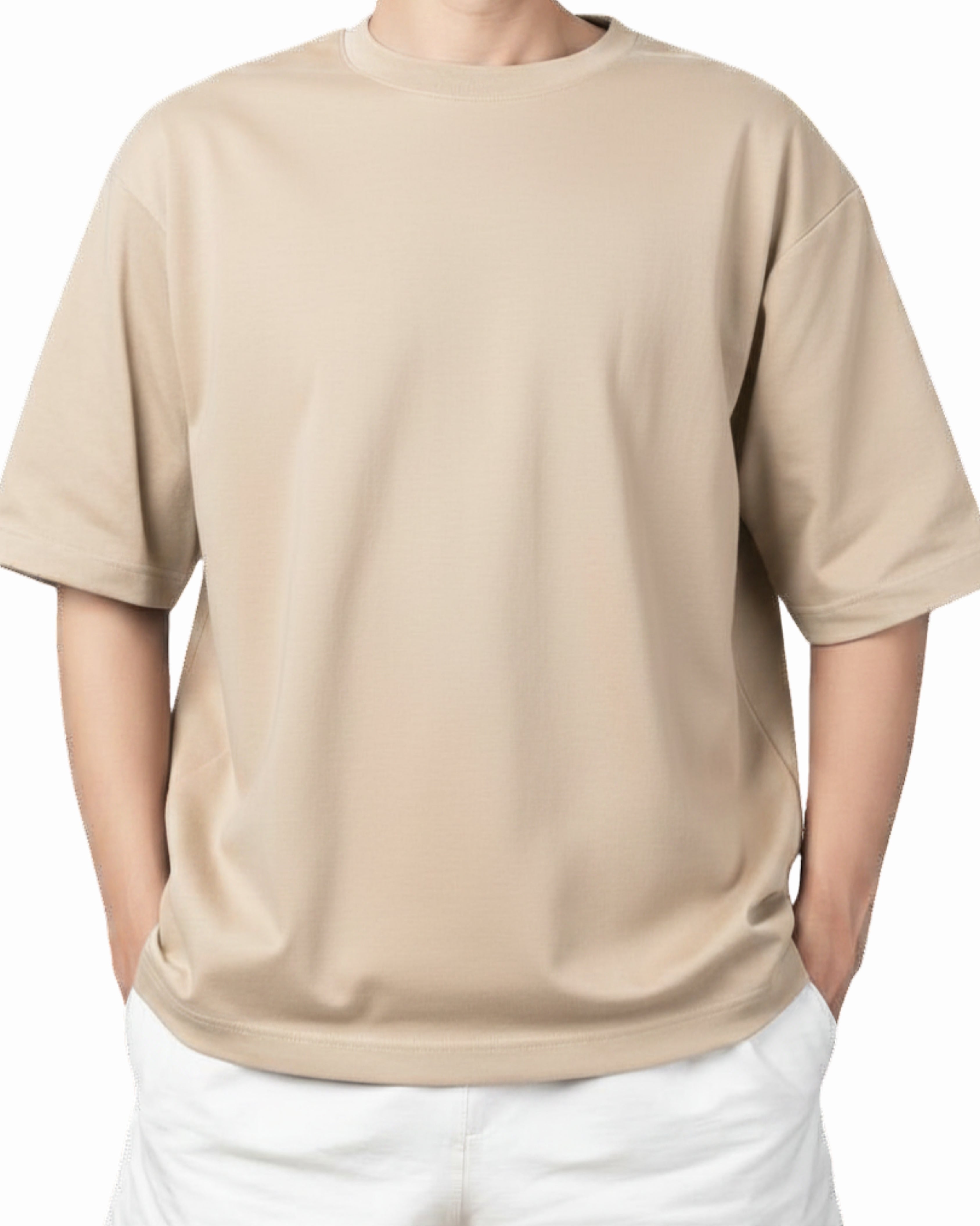 BEIGE Short Selve T-Shirt