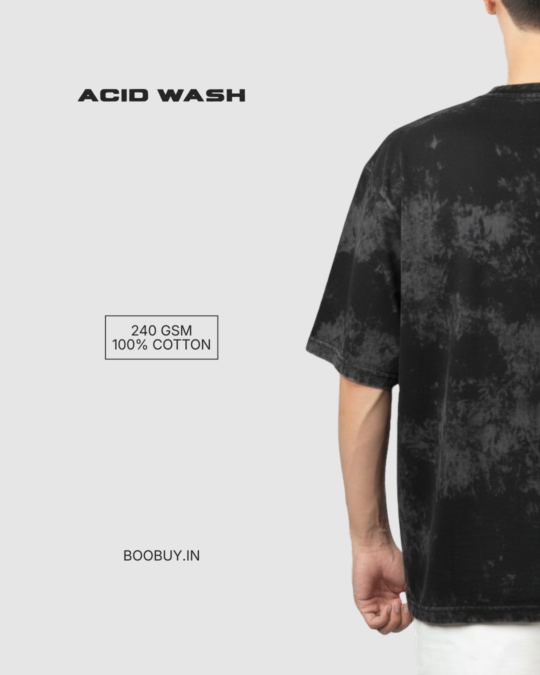 ACID WASH | BLACK OVERSIZED T-SHIRT | PREMIUM